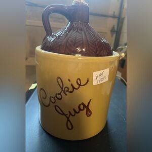 Antique 1920’s Monmouth ILL Cookie Jug with Original Corn Cob Stopper